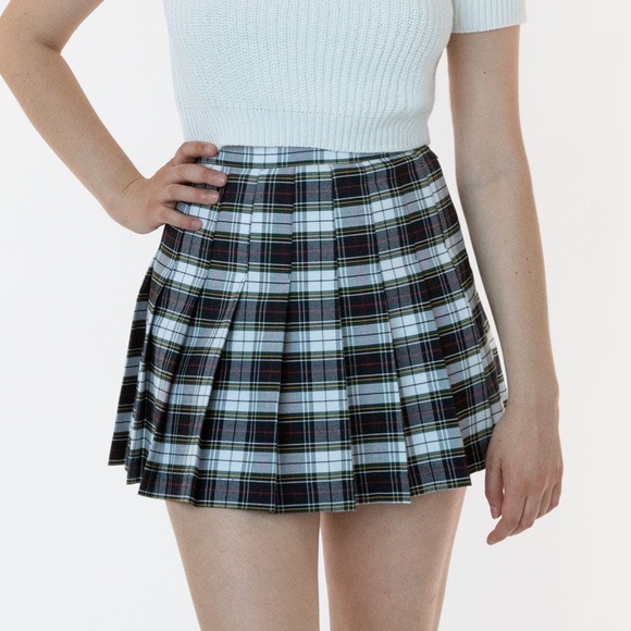 American Apparel Plaid Schoolgirl Skater Mini Skirt - Picture 1 of 4